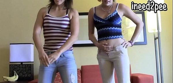  Lela and Li both peeing their jeans pants 2015